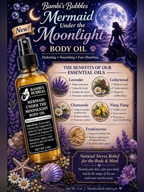 NEW! Mermaid Under the Moonlight Body Oil - Get Relaxed For Bed!